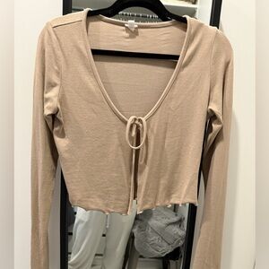 Garage Tie front Crop Top